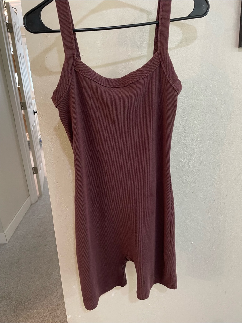 Forever 21 Brown Ribbed Tank Romper